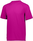 Adult Youth Wicking Poly/Spandex Short SleeveT Shirt (22 - Colors) POWER PINK Primary