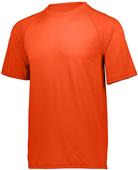 Adult Youth Wicking Poly/Spandex Short SleeveT Shirt (22 - Colors) ORANGE Primary