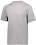 Adult Youth Wicking Poly/Spandex Short SleeveT Shirt (22 - Colors) SILVER Primary