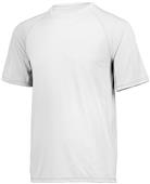 Adult Youth Wicking Poly/Spandex Short SleeveT Shirt (22 - Colors) WHITE Primary