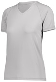 Womens Girls Wicking Softball/Sports V-Neck Shirt 