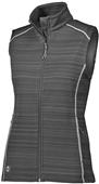 Womens Inside Pockets,Full Zip MicroFleece Lined Vest (Black,Carbon,Navy,White)