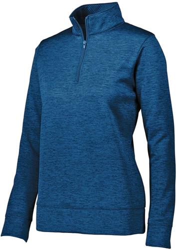 Womens Quarter-Zip, Tagless Pullover Fleece Jacket (Black,Coral,Forest,Navy,Red,Royal). Decorated in seven days or less.