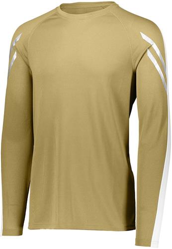 Adult/ Youth Long Sleeve Volleyball Shirt (Black,Kelly,Maroon,Navy,Orange,Royal,Red,Gold,White) VEGAS GOLD/WHITE Primary