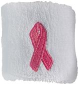 Pro Feet Pink Ribbon Wrist Bands 3" Wide (2 Pack) 500