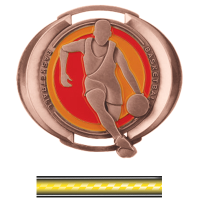 BRONZE MEDAL/VICTORY YELLOW NECK RIBBON