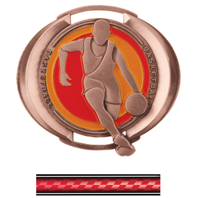 BRONZE MEDAL/VICTORY RED NECK RIBBON