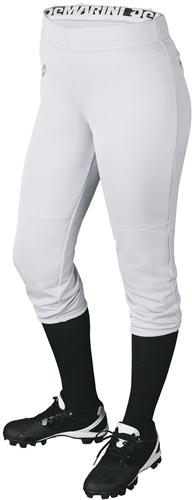 Pantalon Softball DeMarini Fierce Fastpitch Fille L – Blanc/rouge Passepoil WTD4040