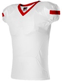 Alleson Adult/Youth Pro Flex Cut Football Jersey WHITE/SCARLET Primary