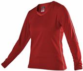 Alleson Womens Dig Long Sleeve Volleyball Jersey SCARLET Primary