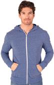 Blue Generation Adult Triblend Zip Front Hoodie