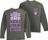 Utopia Girls Kick Butt! L/S Soccer T-Shirt