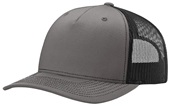 Richardson 112FP Five Panel Trucker CHARCOAL/BLACK Primary