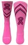 Crew Pink Breast Cancer Pink Ribbon VBack Socks PAIR