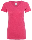 J America Ladies Glitter V-Neck Tee WILDBERRY Primary