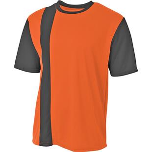 black and orange soccer jersey