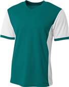 A4 Adult/Youth Premier Soccer Jersey TEAL / WHITE Primary