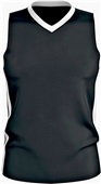 Alleson Adult/Youth Single Ply Basketball Jersey BLACK/WHITE Primary