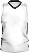 Alleson Adult/Youth Single Ply Basketball Jersey WHITE/BLACK Primary