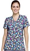 Cherokee Flexibles Womens Mock Wrap Knit Panel Top Cherokee Flexibles Womens Mock Wrap Knit Panel Top
