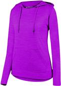 Augusta Ladies Shadow Tonal Heather Hoodie 2907 POWER PINK Primary