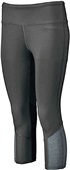 Womens Girls, Wide Waistband, Heathered Inserts, Capri Tights
