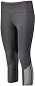 Womens Girls, Wide Waistband, Heathered Inserts, Capri Tights