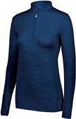 Womens Set in Sleeves w/Thumbholes 1/2 Zip Pullover (Black,Graphite,Navy,Royal,Red)