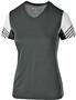 Womens 2-Color Short Sleeve Shirt BLACK/WHITE Primary