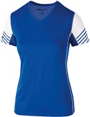Holloway Ladies Arc Shirt Short Sleeve 222744 ROYAL/WHITE Primary