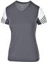 Womens 2-Color Short Sleeve Shirt CARBON/WHITE Primary