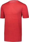  Adult Short Sleeve Nylon/Poly Striated Tagless T Shirt  SCARLET Primary