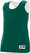 Augusta Ladies Reversible Wicking Tank Outside: DARK GREEN/WHITE, Inside: WHITE/DARK GREEN Primary