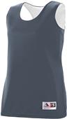 Augusta Ladies Reversible Wicking Tank Outside: GRAPHITE/WHITE, Inside: WHITE/GRAPHITE Primary