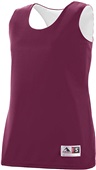 Augusta Ladies Reversible Wicking Tank Outside: MAROON/WHITE, Inside: WHITE/MAROON Primary