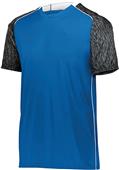 High Five Adult Youth Hawthorn Soccer Jersey ROYAL/BLACK PRINT/WHITE Primary