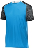 High Five Adult Youth Hawthorn Soccer Jersey POWER BLUE/BLACK PRINT/WHITE Primary