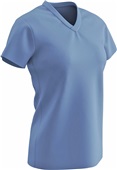 Champro Women Girls Star V-Neck T-Shirt LIGHT BLUE Primary
