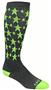 BLACK/FLUORESCENT GREEN STARS