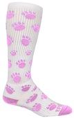 ANIMAL PAW TRACKS - Cute Novelty Fun Design Kneehigh/OTC Socks PAIR