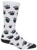 ANIMAL PAW TRACKS - Cute Novelty Fun Design Knee-High Socks (1-Pair)