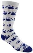 ANIMAL PAW TRACKS - Cute Novelty Fun Design Crew-Socks (1-Pair)