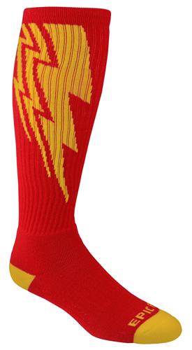 thumbnail image 2 of MOXY Socks Insane Bolt Youth Soccer Socks - Teal Knee High 2 of 12