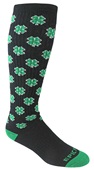 LOTS "O" SHAMROCKS - Cute Novelty Fun Design Knee-High Socks (1-Pair)