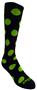 BLACK/NEON GREEN DOTS