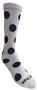 WHITE/NAVY DOTS