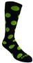 BLACK/NEON GREEN DOTS