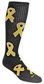 Childhood Cancer Yellow Ribbon Kneehigh/OTC Socks PAIR