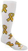 Childhood Cancer Yellow Ribbon Kneehigh/OTC Socks PAIR