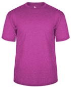 Badger Tri-Blend Short Sleeve Tee Adult & Youth HOT PINK HEATHER Primary
